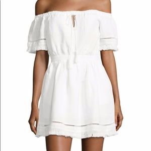 NWT Saks off the shoulder mini dress
